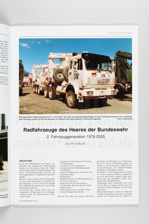 Radfahrzeuge des Heeres der Bundeswhr - 2. Fahrzeuggeneration 1976 - 2005