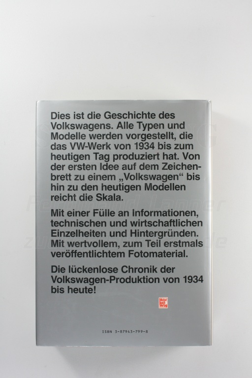 Das große Buch der Volkswagen Typen - Alle Fahrzeuge 1834 bis heute (1986)