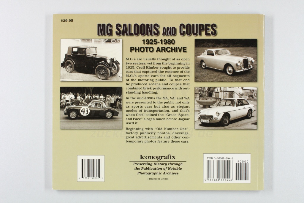 MG Saloons and Coupes   1925 - 1980  Photo Archive
