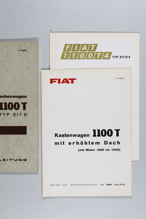 Fiat 1100 T - 217 D / 1100 T4 - 217 D4 ( Zusatz BA / add. manual )