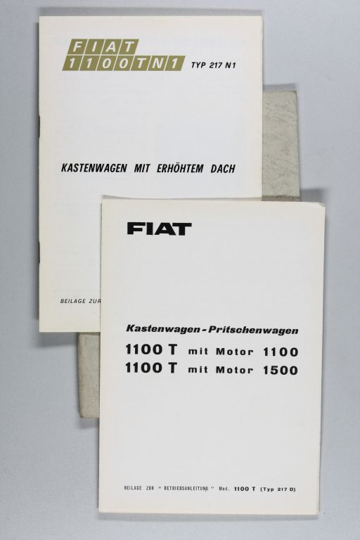 Fiat 1100 T 217 D / 1100 TN1 - 217 N1 ( Zusatz BA / add. manual )